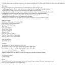 Motor de arranque adequado para Yamaha YFZ450R SE Edição Especial 449cc 2009-2020 18P-81890-00 Genérico