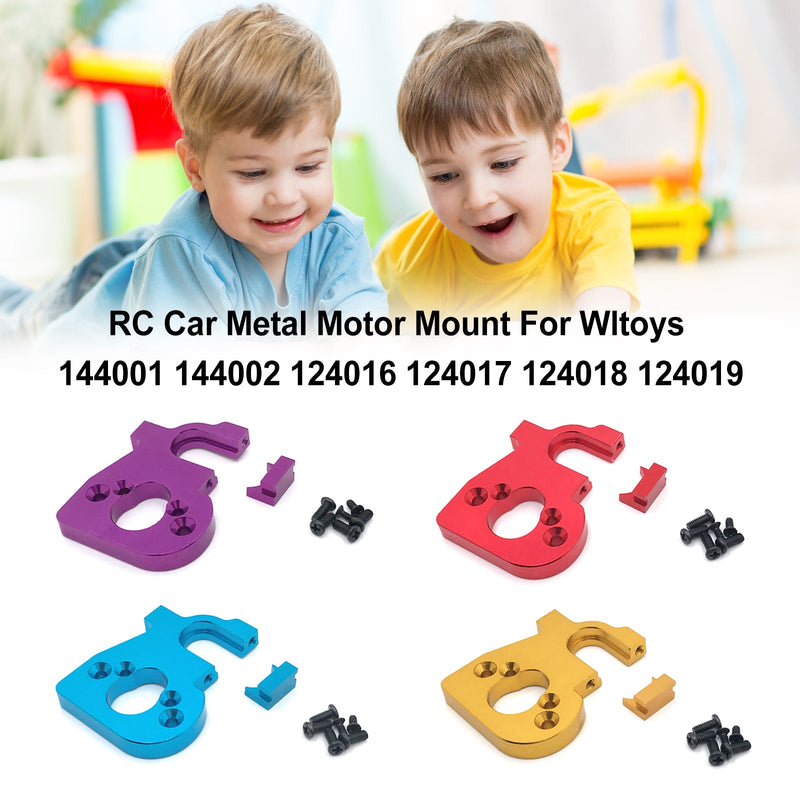 Soporte de motor de metal para coche RC para Wltoys 144001 144002 124016 124017 124018 124019