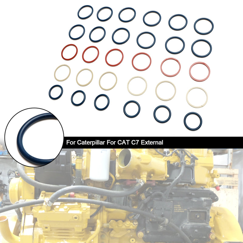 6 peças conjunto de anel O de vedação do injetor de combustível adequado para Caterpillar C7 adequado para CAT C7 externo