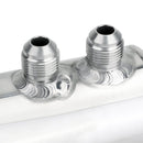 A captura de óleo do motor perplexo de alumínio pode 2x AN10 filtro de respiro de porta dupla prata genérico