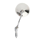 Espejos de extremo de manillar cromados para motocicleta Cafe Racer Old School Clubman 22 mm genéricos