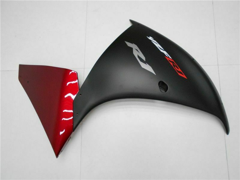 Formsprutad ABS plastkåpa passar Yamaha YZF R1 2009-2011 Röd Svart Generisk