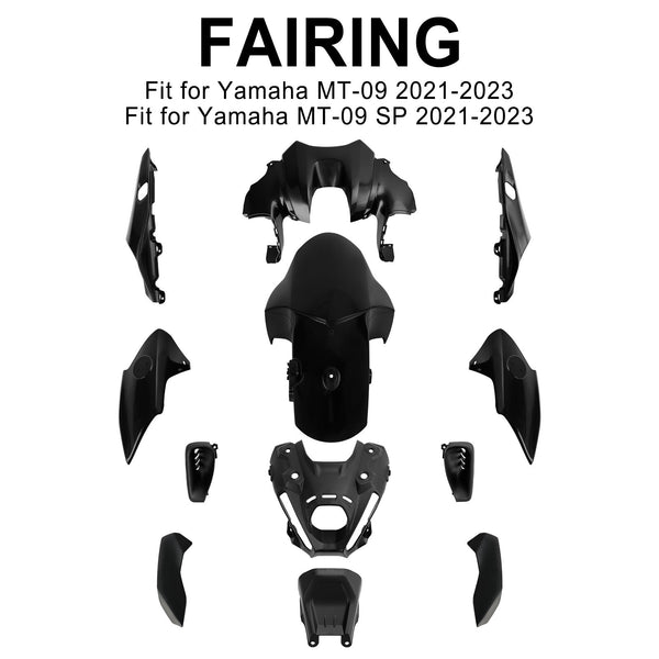 Yamaha MT-09 / MT-09 SP 2021-2023 Karosseripanel sprøytestøping umalt