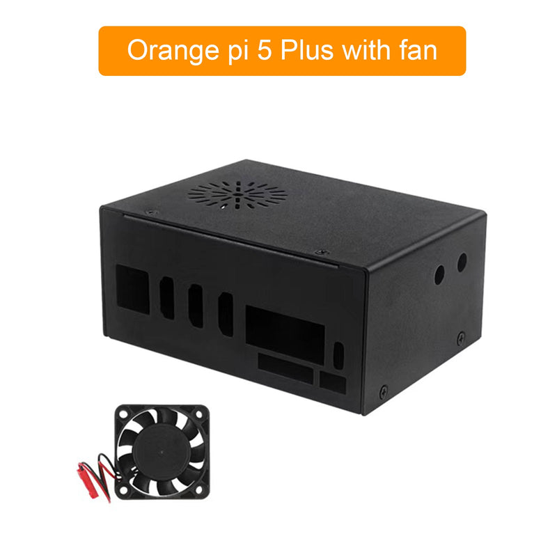 Caja de refrigeración metálica Orange pi 5 Plus con ventilador y antena WiFi externa