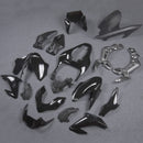 Beklædning egnet til Kawasaki Z900 2017-2019, blank sort sprøjtestøbt plastikhus