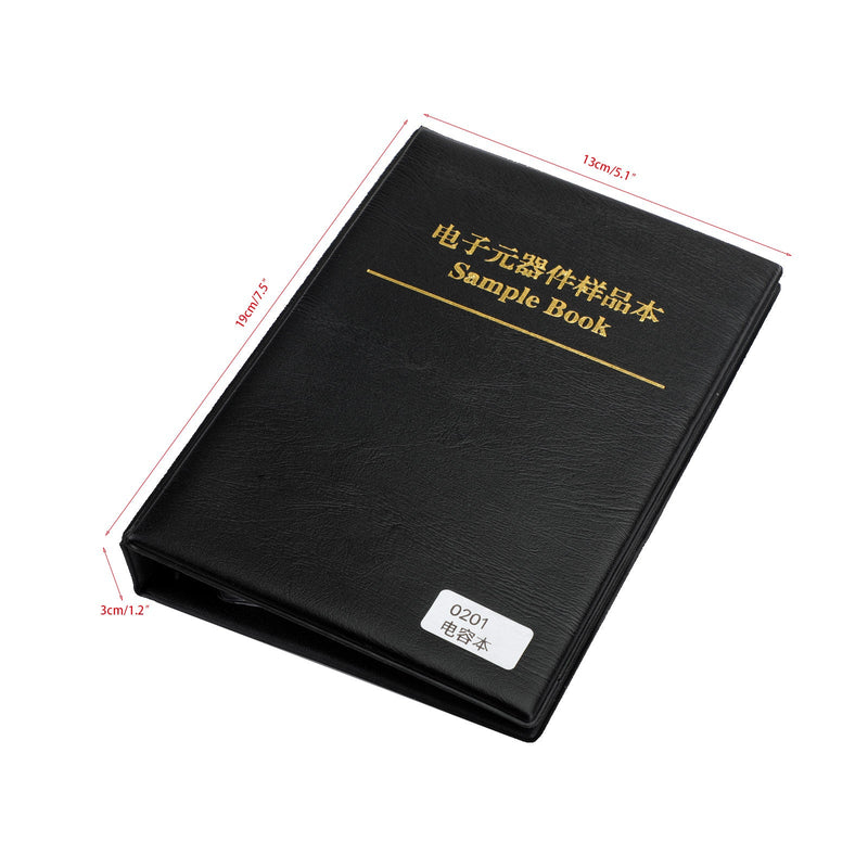 Livro de amostras de capacitores SMD0201 51 valores * 50pcs = 2550pcs Kit de capacitores SMD