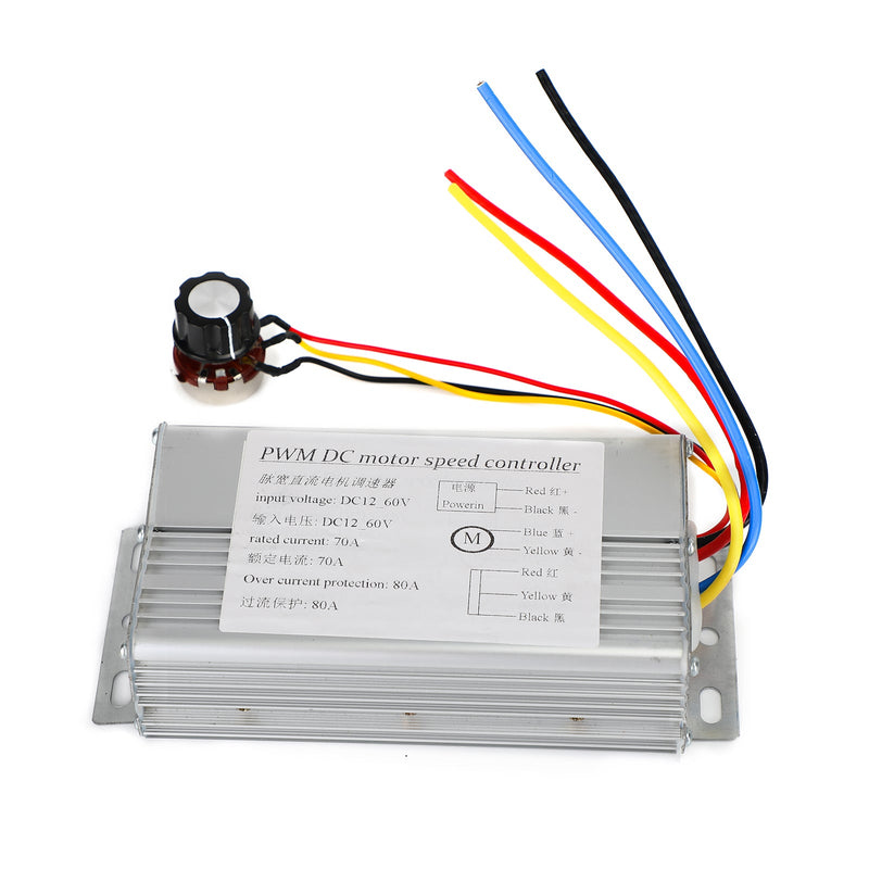 24V DC 12V 36V 48V 70A 4000W DC Motor PWM Controlador de motor de cepillo de control de velocidad