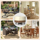 Cobertura redonda impermeável para móveis de pátio 420D para mesas e cadeiras ao ar livre