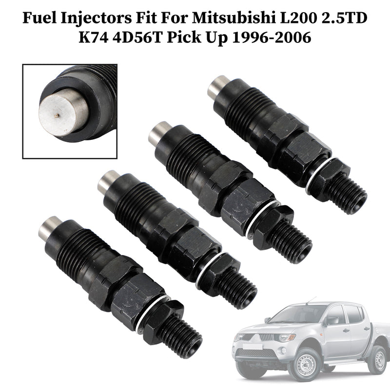 1996-2006 Mitsubishi L200 2.5TD K74 4D56T recoger 4 inyectores de combustible MD196607