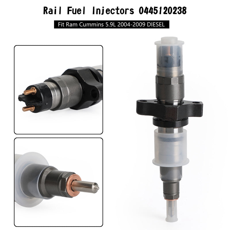 2004-2009 Dodge Ram Cummins 5.9L Diesel Rail Injectors 0445120238 para genérico