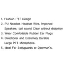 5x słuchawki douszne do Kenwood BAOFENG TYT LINTON UV-5R TG-UV2 dwukierunkowe czarne