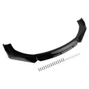 4-delers Universal Car Front Bumper Lip Body Set Splitter Diffuser Protector Black
