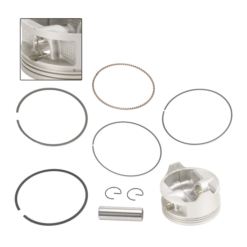 Honda Rancher Trx420 2007-2018 Kit de reconstrucción de anillos de pistón Diámetro estándar 86,5 mm