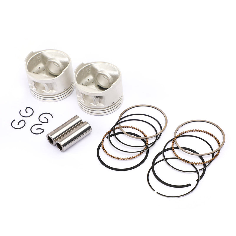 Kit de pistão e conjunto de anéis (2) STD 49 mm para Yamaha Virago V Star XV250 SRV 250 88-18