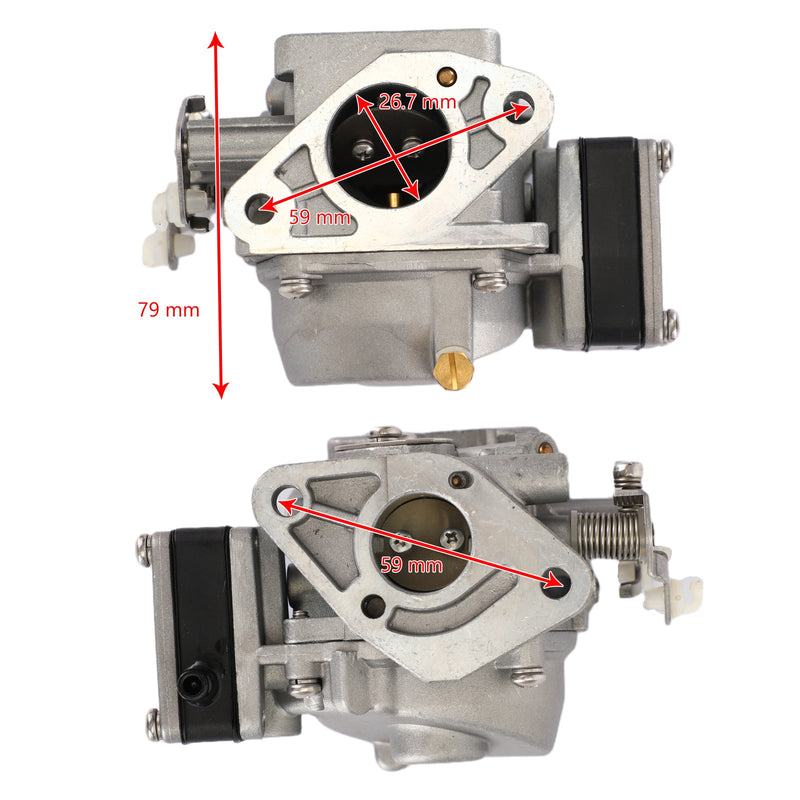 Carburador Carburador adequado para motor de popa TOHATSU 9,8 hp 2 tempos 3B2-03200-1 Genérico