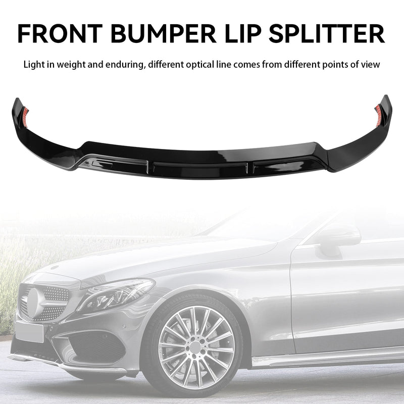 Lábio divisor frontal adequado para Mercedes Benz Classe C W205 C205 2019-2021 Estilo Brabus