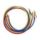 3x HVAC 1/4" SAE 600 PSI ladeslanger med afspærringsventil AC kølemiddel R134A