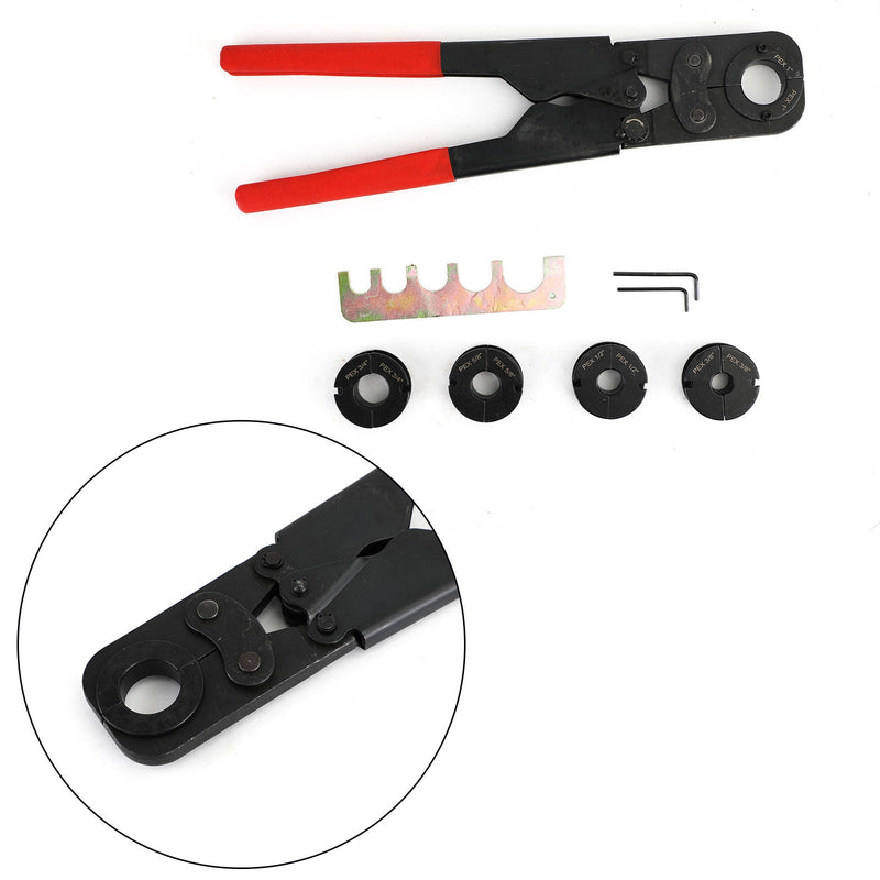 3/8" 1/2" 5/8" 3/4" 1" 5in1 Pex Crimper Kit Anillo de cobre Herramienta de plomería que prensa