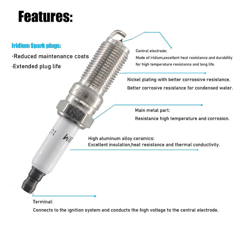 2008-2012 Honda Accord 2.4L L4 4x sytytyspuola + sytytystulpat UF602 Fedex Express