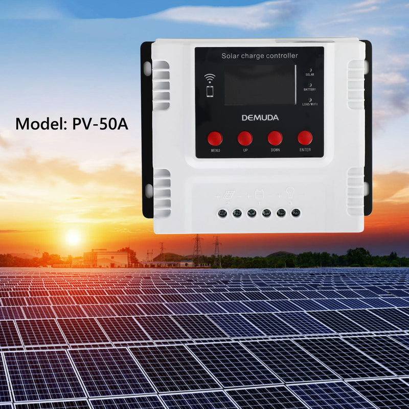 10A-60A 12V 24V 48V Solar Charge Controller med Wifi Monitor PWM LCD-regulator