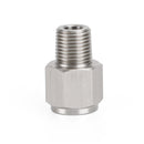 Adaptador de medidor de pressão de óleo de aço inoxidável fêmea de 1/8 "NPT macho para M10x1.0