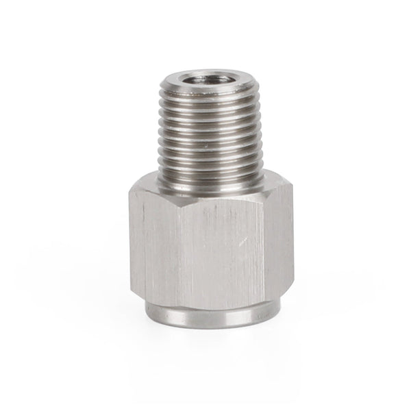 Adaptador de manómetro de presión de aceite de acero inoxidable hembra de 1/8" NPT macho a M10x1.0