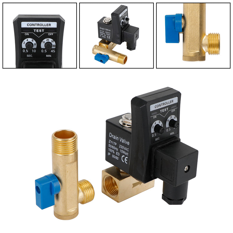 1/2 "automatisches elektronisches zeitgesteuertes Luftkompressor-Kondensat-Ablassventil