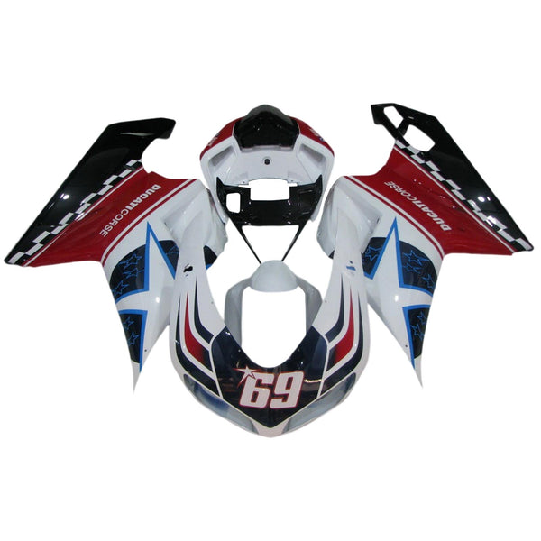 Amotopart kledningsett for Ducati 1098 1198 848 2007-2011 Karosseri ABS