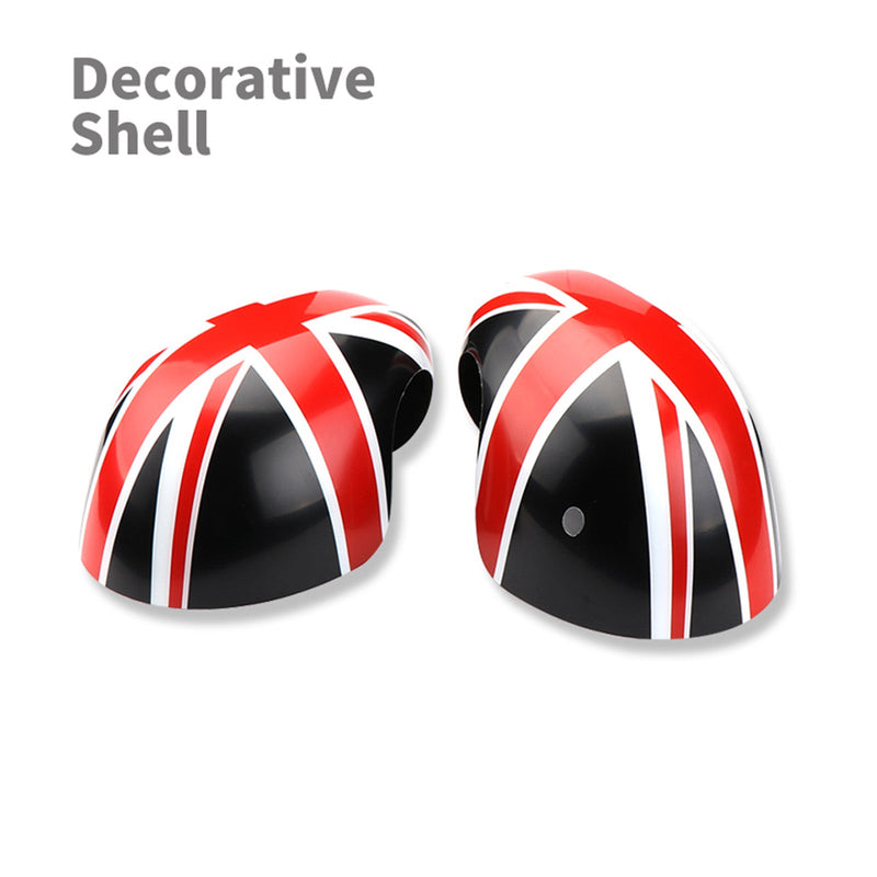 2019-2021 MINI Cooper F54 F55 F56 F57 F60 Union Jack UK Flag Spegelskydd för Svart/Rött Generic