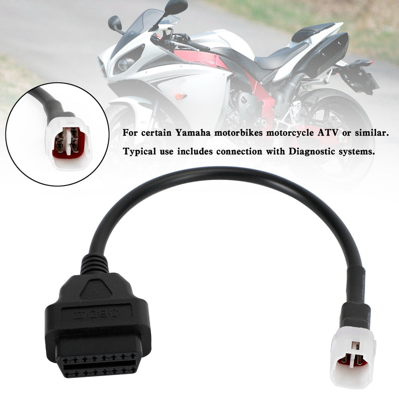 Conector do adaptador de diagnóstico de cabo OBD2 de 4 pinos adequado para Yamaha R1 R6 MT09