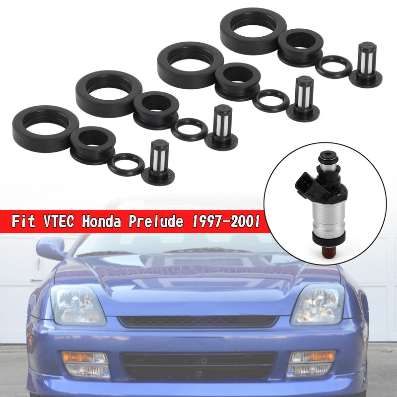 4ST bränsleinsprutare reparationssats 06164P2J000 Passar VTEC Honda Prelude 1997-2001 Generic