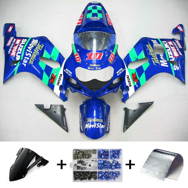 Suzuki GSXR750 2001-2003 kåpesett, kropp, plast, ABS