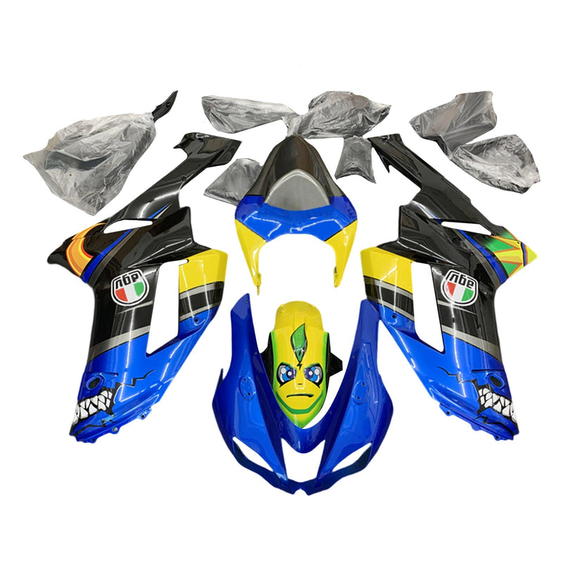 Kit de carenagem Amotopart Kawasaki ZX6R 636 2007-2008 corpo plástico ABS