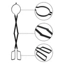 2 szt. Narzędzie do kuchenki Zestaw narzędzi kominkowych Zestaw narzędzi przeciwpożarowych Szczypce do ogniska Hak do rozpalania, czarny
