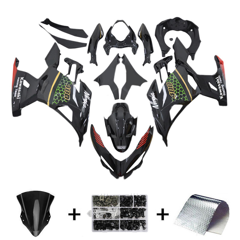 Amotopart kåpa Set för Kawasaki EX400 Ninja400 2018-2023 Body Plastic ABS