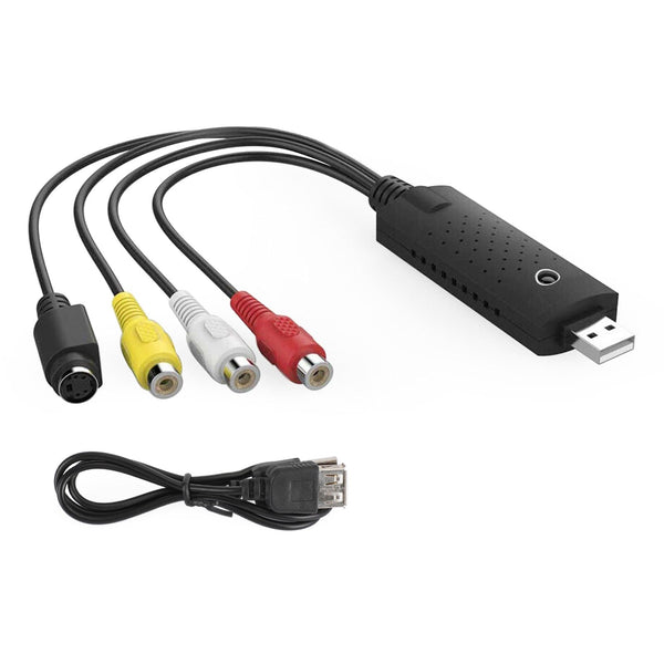 USB 2.0 Áudio TV Vídeo VHS para DVD VCR PC HDD Conversor Adaptador Placa de captura