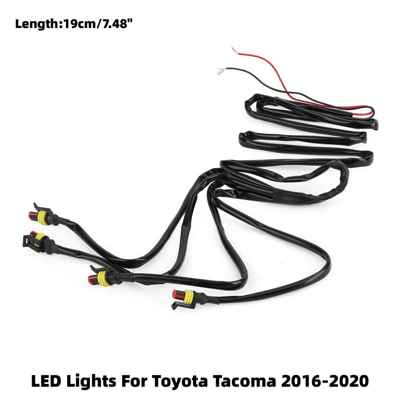 4 sztuki/zestaw diody LED odpowiednie do grilla przedniego zderzaka Tacoma 2016-2020 PT228-35170 przezroczyste ogólne