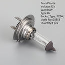 Til Vosla H7 pære 12V 80W lys ekstra forlygte 28358 PX26d Generisk
