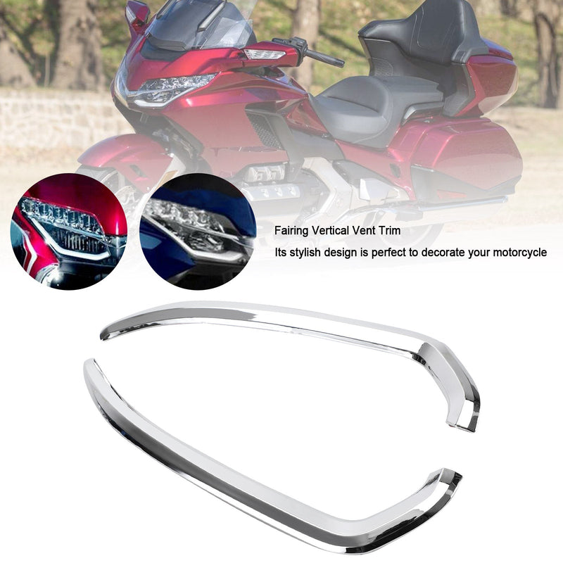 Tampa de ventilação vertical cromada para Honda Goldwing 1800 GL1800 2018-2021 2019 Genérico