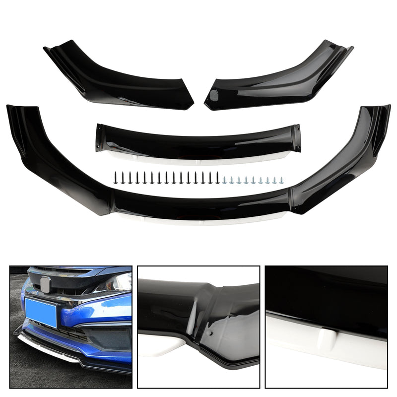 Universal Car Front Bumper Lip Body Kit Splitter Diffuser Protector Black White