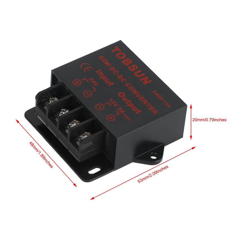 DC Spannungsregler Buck Converter DC 24V bis DC 12V 5A 60W Step Down Reducer