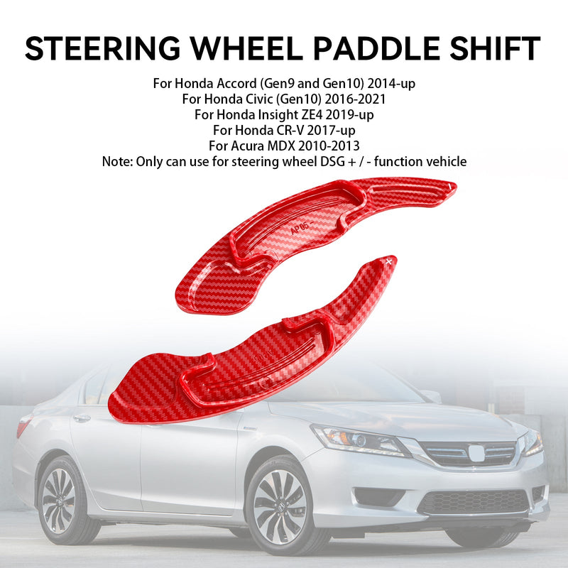 Honda Accord 2014-2019 vermelho volante paddle shifter extensão