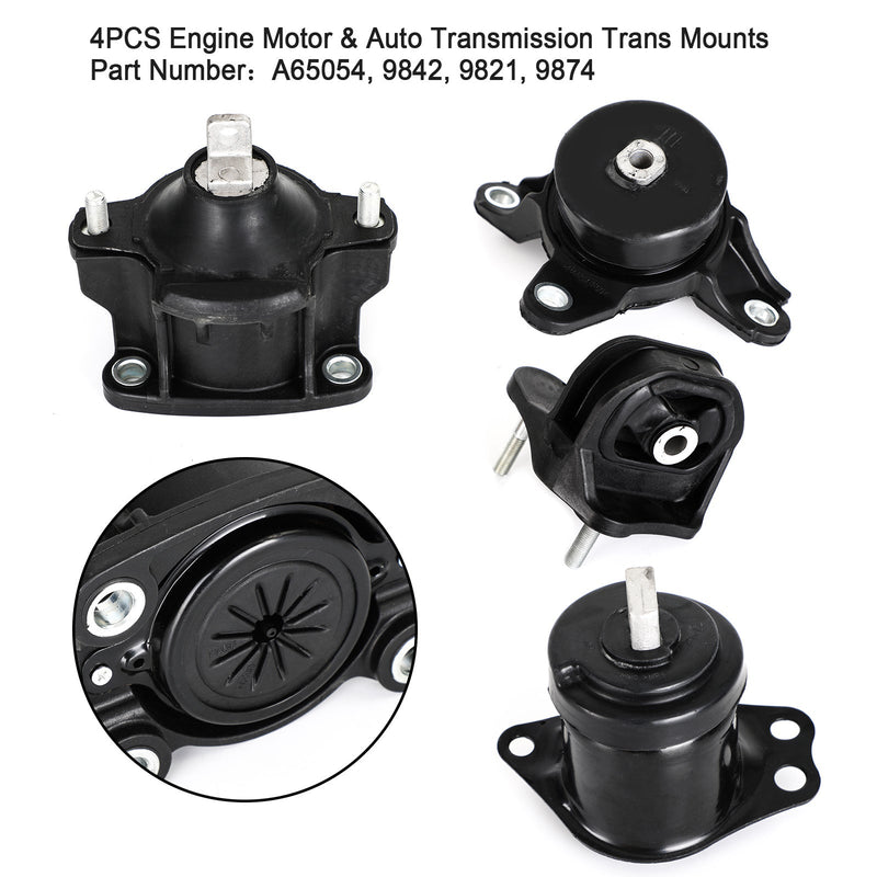 4 STÜCKE Honda Accord 2.4L 2013-2016 Motor Motor &amp; Auto Getriebe Trans Mounts Fedex Express