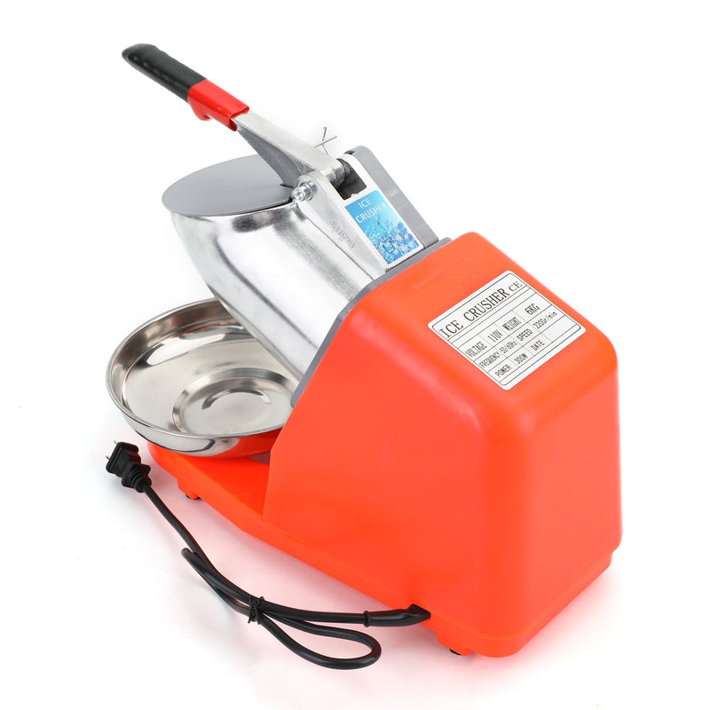 Triturador de Gelo Elétrico 300 W Barbeador Gelo Raspado Máquina de Cone de Neve 143 lbs Ora