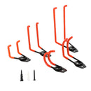 5 PCS Ganchos de armazenamento para serviços pesados ​​Ferramentas de organização de garagem para montagem em parede dupla