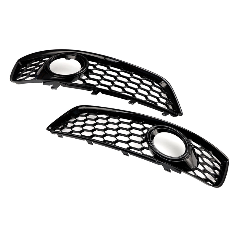 Audi A3 8P 2009-2013 Honeycomb Bumper Front Tåkelys Grill Grille Cover.