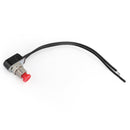 1 stk Normalt lukket Momentan Selvnulstilling Trykknap Reset Switch med ledning Rød