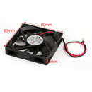 4Pcs DC Brushless Cooling PC Ventilador de computador 12V 8015s 80x80x15mm 0,16A Fio de 2 pinos