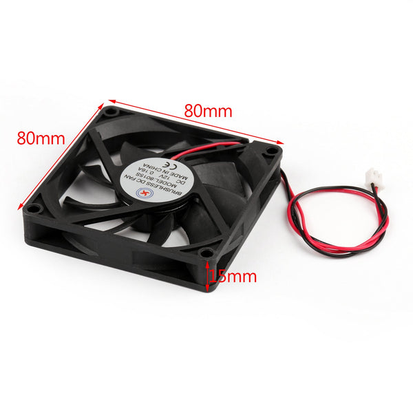 10PCS DC Brushless Cooling PC Ventilador de computador 12V 8015s 80x80x15mm 0,16A 2 pinos Fio 