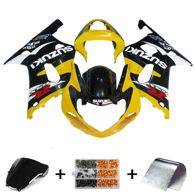 Amotopart Suzuki GSXR1000 2000-2002 K1 K2 kåpa Set Body Plast ABS